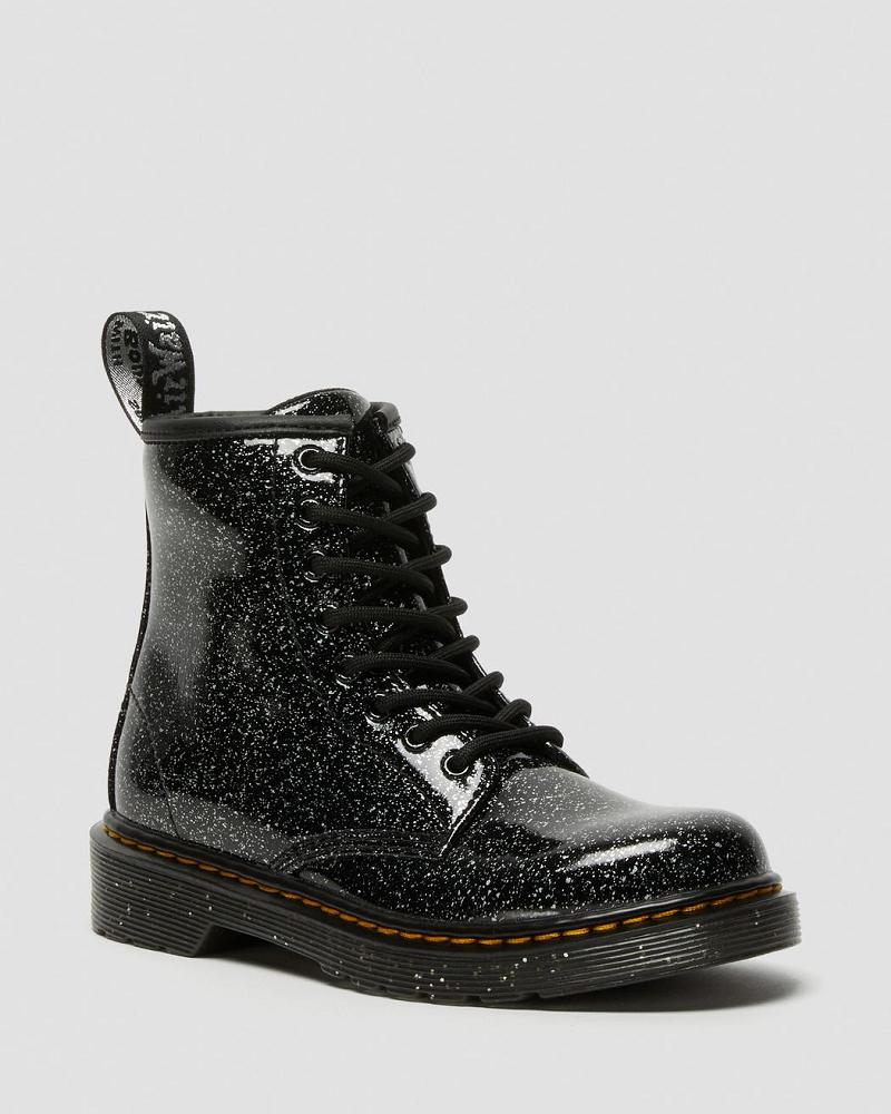 Dr Martens Junior 1460 Glitter Snørestøvler Børn Sort | DK 676DFM